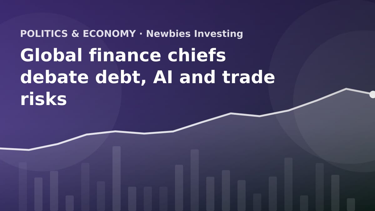 An abstract digital illustration representing global economic connections, debt networks, and artificial intelligence growth.